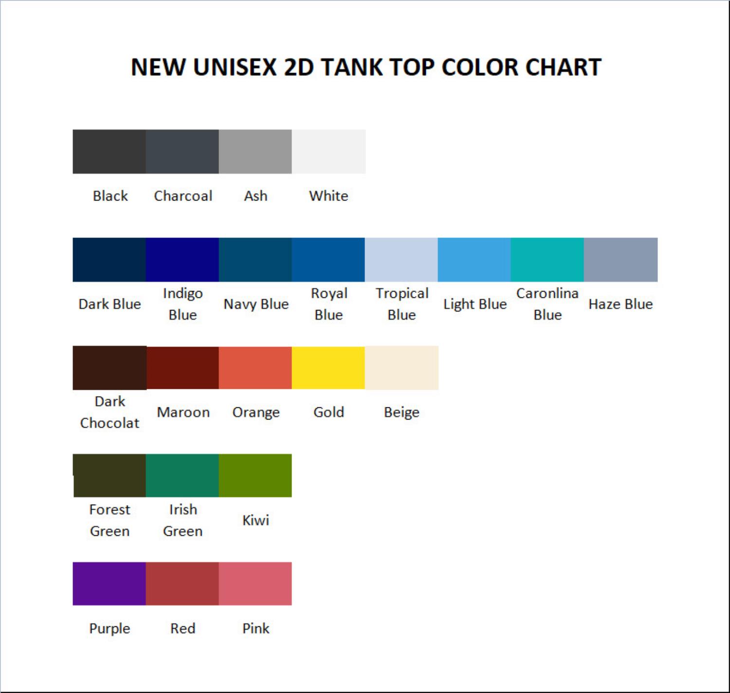 tank top color chart - My Happy Marriage Store