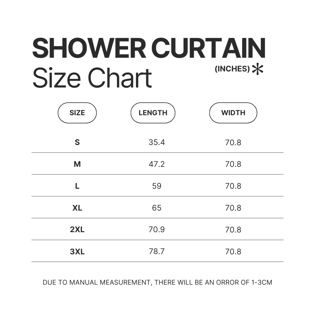 Shower Curtain Size Chart - My Happy Marriage Store